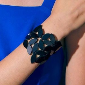 ISKIN SISTERS- KATE LEAVES BRACELET IN BLACK